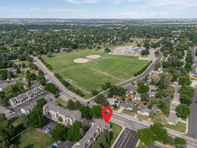 512 E Monroe Dr Unit D438, Fort Collins, CO 80525 - aerial overview of property's location with a tree filled landscape