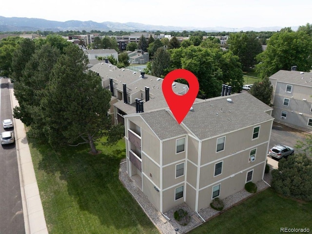 512 E Monroe Dr Unit D438, Fort Collins, CO 80525 - view from above of property featuring a mountain backdrop