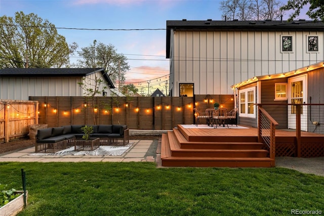 3842 Zenobia St, Denver, CO 80212 - deck with an outdoor hangout area and a patio