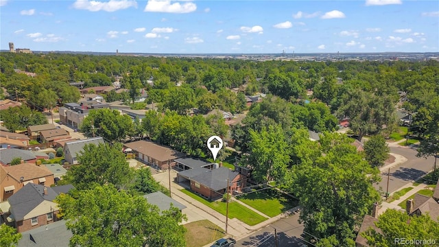 aerial view with a residential view