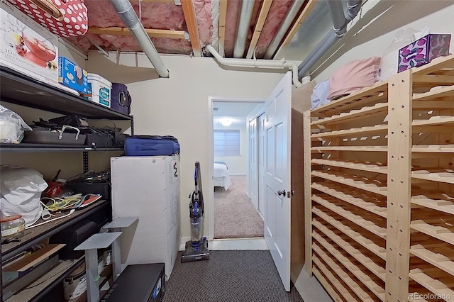 view of storage area