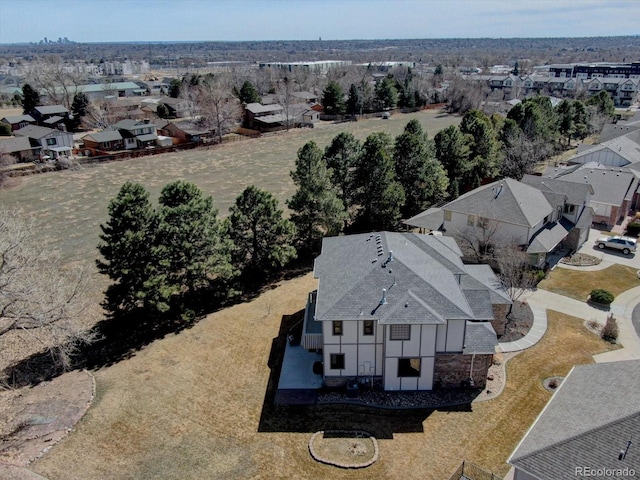 aerial view of residential area