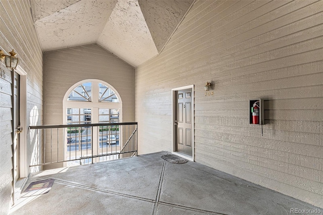 property entrance with a balcony