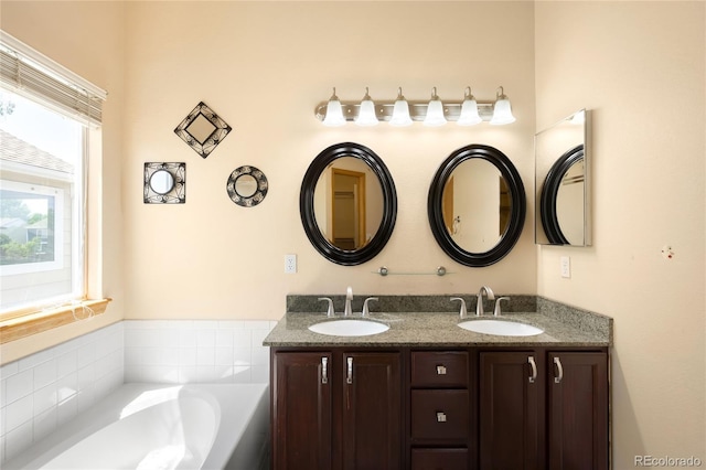 8879 Apache Plume Dr, Parker, CO 80134 - full bath with double vanity and a bath