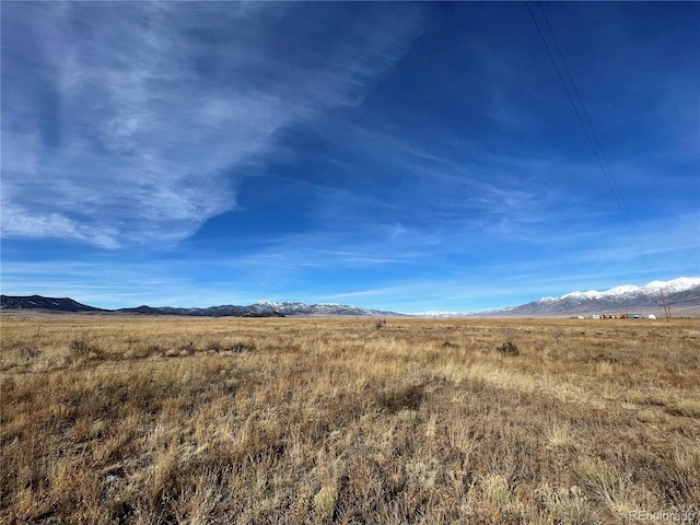 property view of mountains featuring a rural view