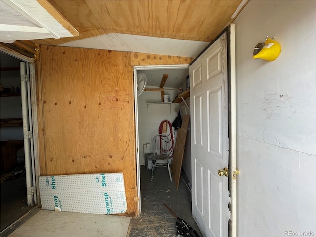 interior space with vaulted ceiling