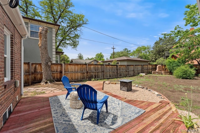 1691 Roslyn St, Denver, CO 80220 - wooden terrace with a fenced backyard