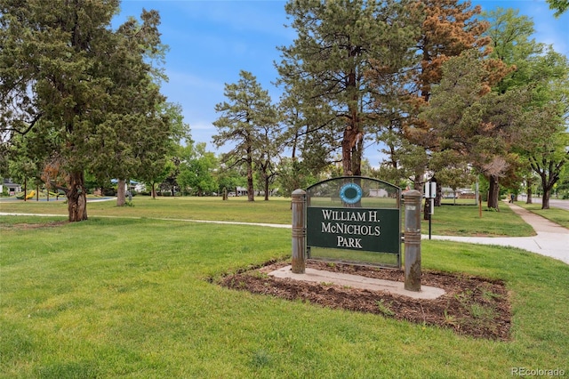 1691 Roslyn St, Denver, CO 80220 - view of home's community with a lawn