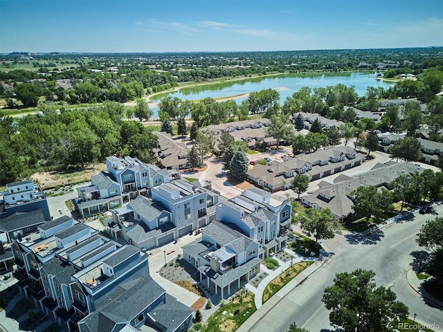 888 S Valentia St Unit 20-101, Denver, CO 80247 - aerial view of residential area with a large body of water