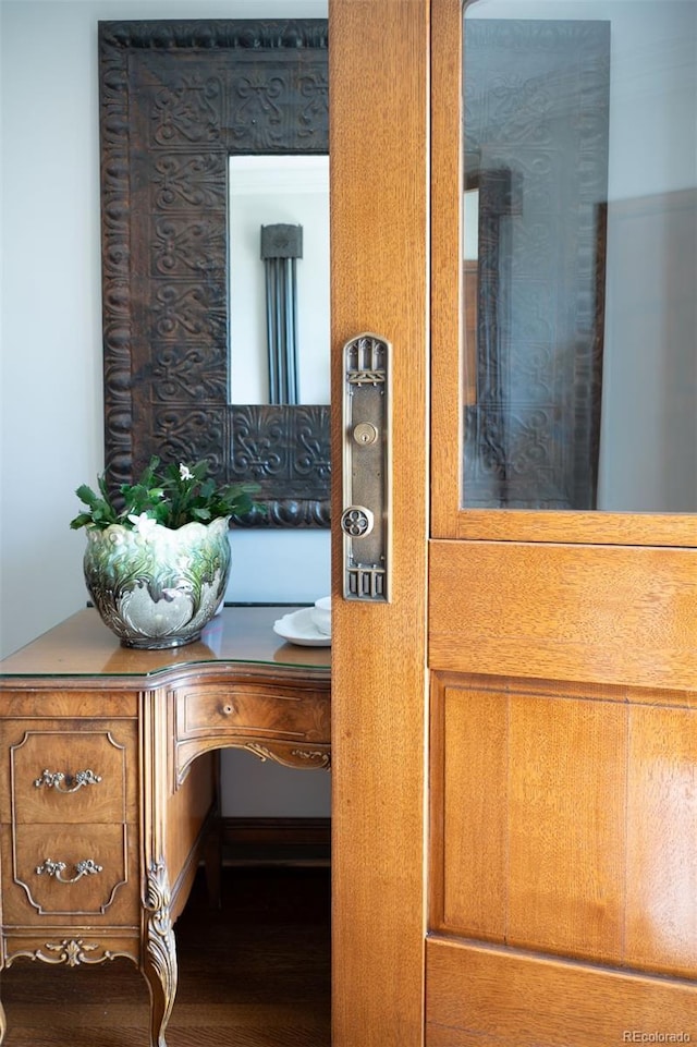 room details featuring wood finished floors