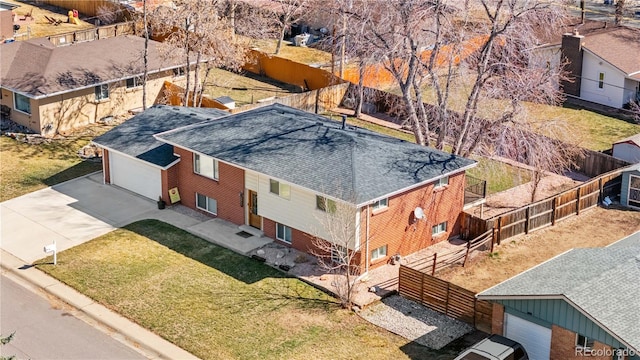 birds eye view of property