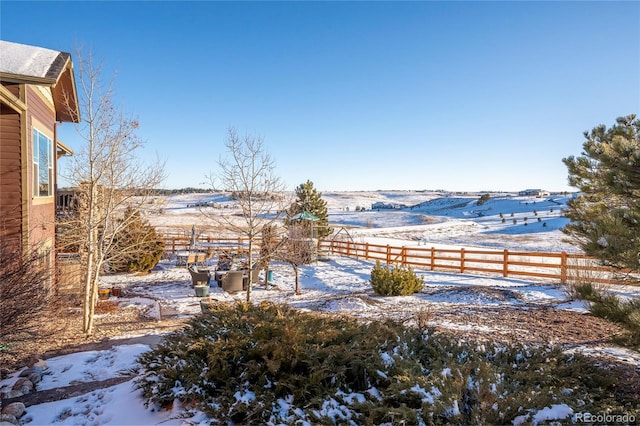 view of snowy yard