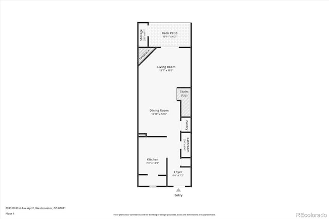 2933 W 81st Ave Unit F, Westminster, CO 80031 - view of floor plan / room layout