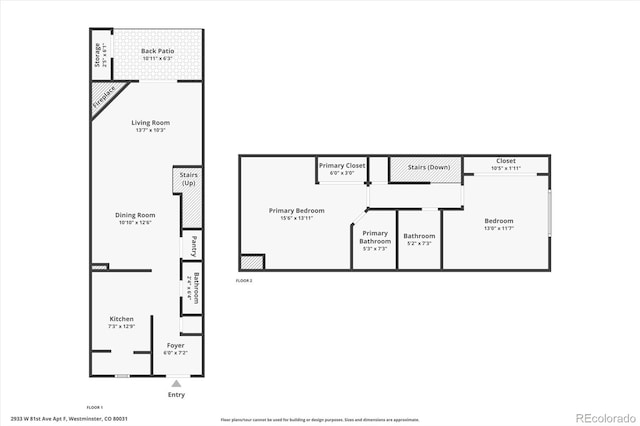 2933 W 81st Ave Unit F, Westminster, CO 80031 - view of floor plan / room layout