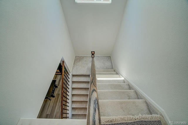 stairs with baseboards