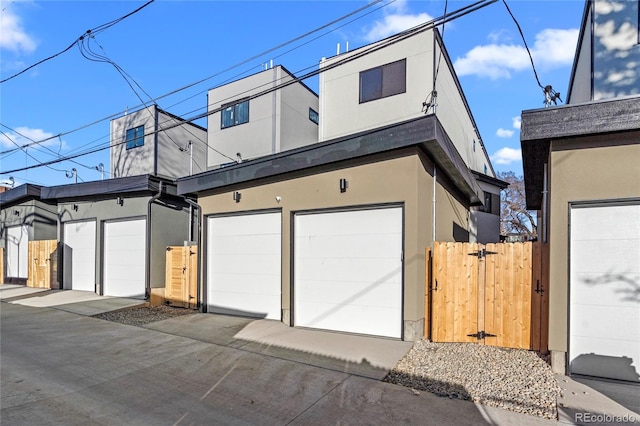 exterior space with a gate