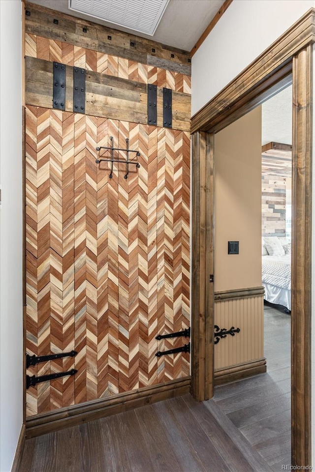 bathroom with wood finished floors