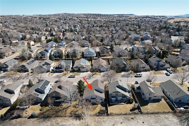 birds eye view of property featuring a residential view