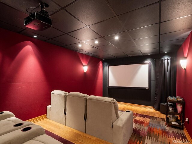 1194 Snyder Mountain Rd, Evergreen, CO 80439 - cinema featuring wood finished floors and recessed lighting