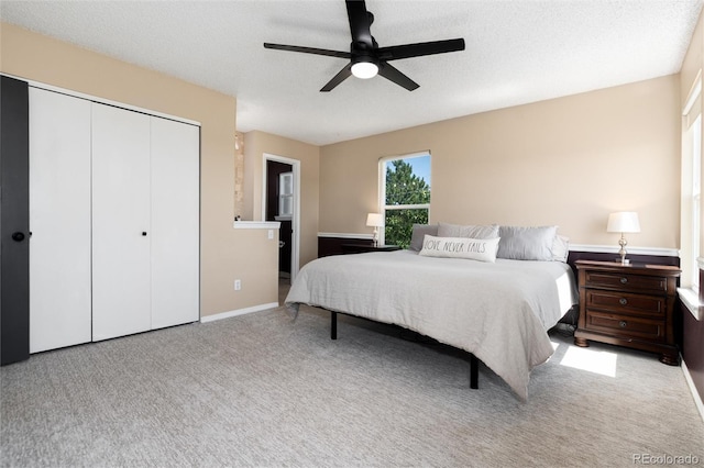 8804 Lariat Loop, Elizabeth, CO 80107 - carpeted bedroom with a closet and a ceiling fan