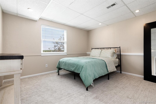 8804 Lariat Loop, Elizabeth, CO 80107 - bedroom with a paneled ceiling, carpet, and recessed lighting