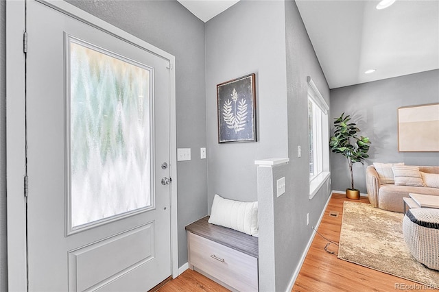1903 W 66th Ave, Denver, CO 80221 - entryway featuring light wood-style flooring and recessed lighting