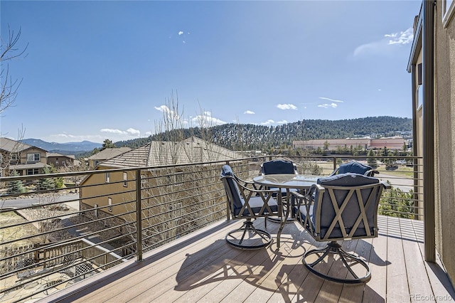 28424 Tepees Way, Evergreen, CO 80439 - deck with a mountain view