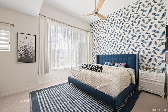 4150 Longview Ln, Boulder, CO 80301 - carpeted bedroom with multiple windows, baseboards, and ceiling fan