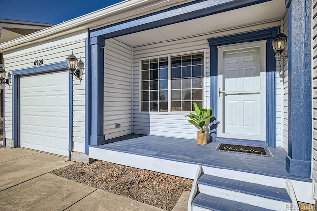 entrance to property with a garage