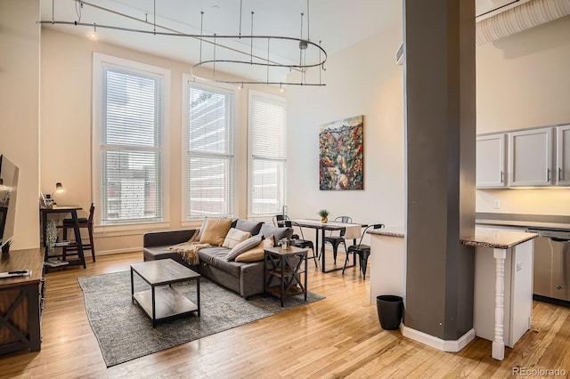 1555 California St Unit 304, Denver, CO 80202 - living room with light wood finished floors