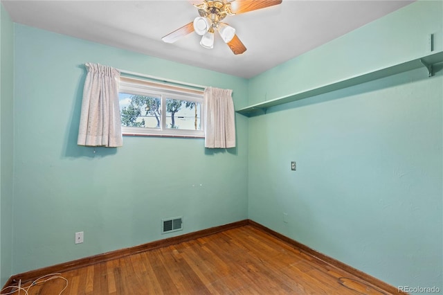 4815 S Pennsylvania St, Englewood, CO 80113 - spare room featuring hardwood / wood-style floors and a ceiling fan