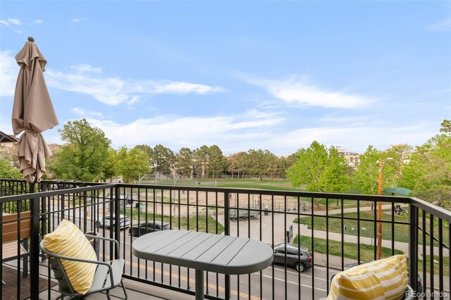 3069 Tejon St Unit B, Denver, CO 80211 - balcony with view of wooded area