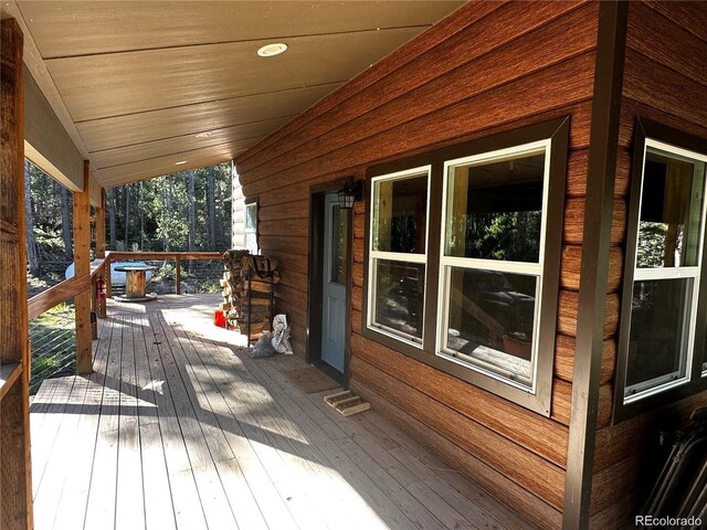 view of wooden terrace