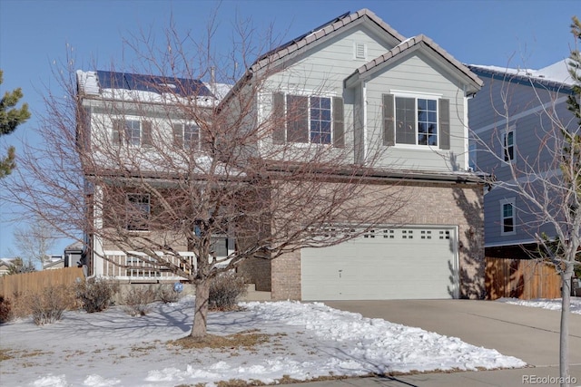 view of property with a garage