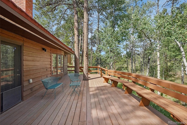 view of wooden terrace