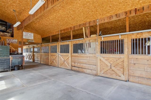 view of horse barn