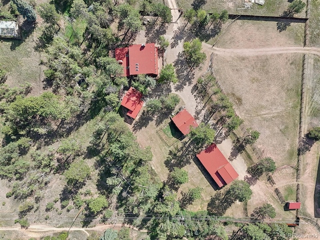 bird's eye view featuring a rural view