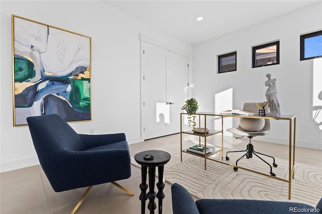 office featuring light tile patterned floors