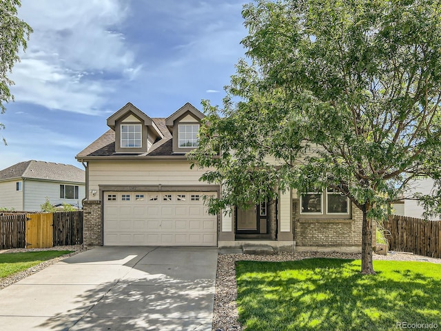 view of front facade with a garage