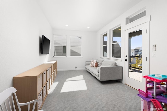 view of carpeted living room