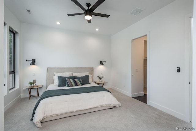 521 21st St, Golden, CO 80401 - bedroom with carpet, recessed lighting, and ceiling fan