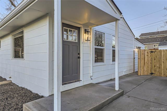 view of entrance to property