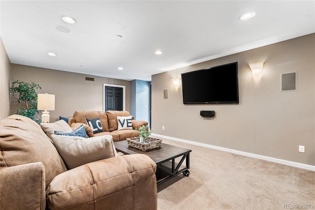 6303 Ellingwood Point Pl, Castle Rock, CO 80108 - living room with light carpet and recessed lighting