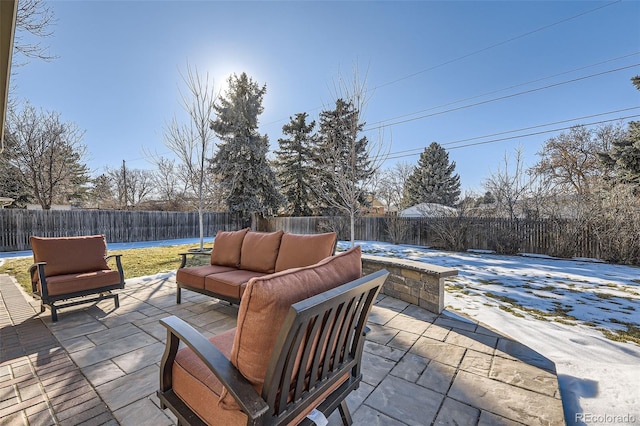 view of patio / terrace with an outdoor living space