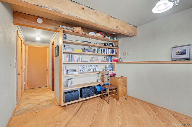 interior space featuring light wood-type flooring