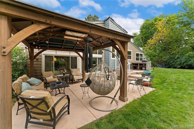 6621 E Peakview Pl, Centennial, CO 80111 - view of patio featuring a gazebo and an outdoor hangout area