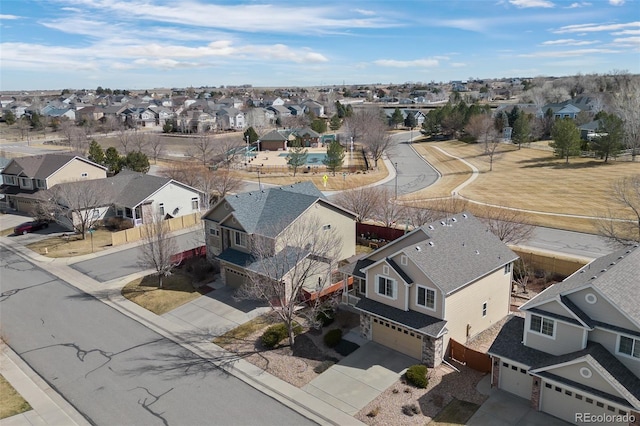 birds eye view of property featuring a residential view