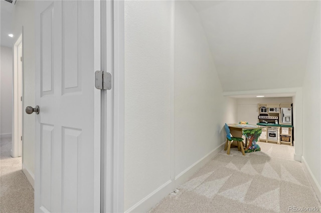 2490 Sagebrush St, Parker, CO 80138 - hallway with carpet flooring and vaulted ceiling