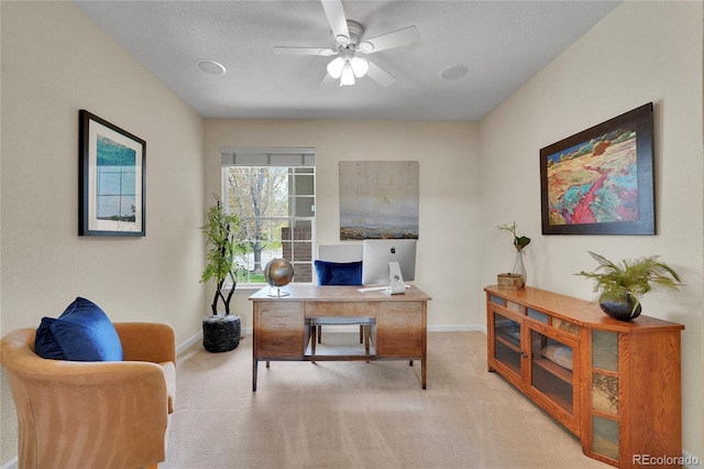 20591 E Weaver Ave, Aurora, CO 80016 - home office with carpet floors and ceiling fan