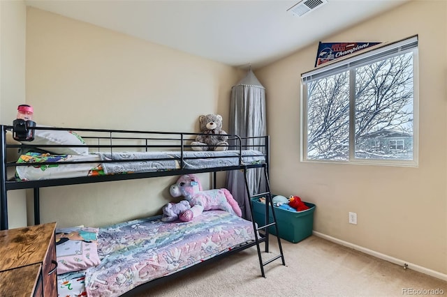 bedroom featuring carpet flooring